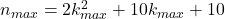 n_{max}=2k_{max}^2+10k_{max}+10