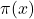 \pi(x})