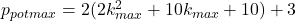 p_{pot}{_{max}}=2(2k_{max}^2+10k_{max}+10)+3