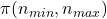 \pi(n_{min},n_{max})